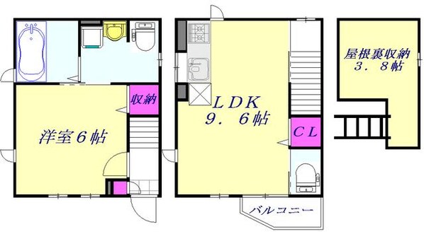 ローズ芝西の物件間取画像